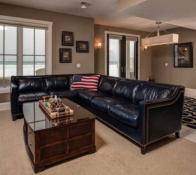 One of the living areas with a view of Lake Michigan.