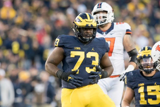 DEFENSIVE LINE – Maurice Hurst, 2015-17: His name isn’t all over the Michigan record books, but Hurst was a dominant lineman who was All-Big Ten first team in 2017 and an All-American that season. He had 33.5 tackles for loss during his career.