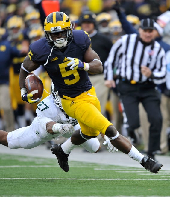 DEFENSIVE BACK – Jabrill Peppers, 2014-16: The versatile athlete used in various phases of the game was an All-American in 2016 and a Heisman Trophy finalist. He also won the Paul Hornung Award as the most versatile player in the game. Peppers was the Defensive Player of the Year in the Big Ten in 2016.