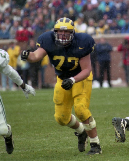 OFFENSIVE LINE – Jon Jansen, 1995-98: He was a two-time first-team All-Big Ten selection and set a school record with 50 straight starts, all at right tackle. Jansen was an integral part of the 1997 championship team as a captain and offensive lineman. He was Big Ten Offensive Lineman of the Year in 1998.