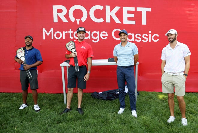 From left, Harold Varner III, Bubba Watson, Jason Day and Wesley Bryan after their charity match.