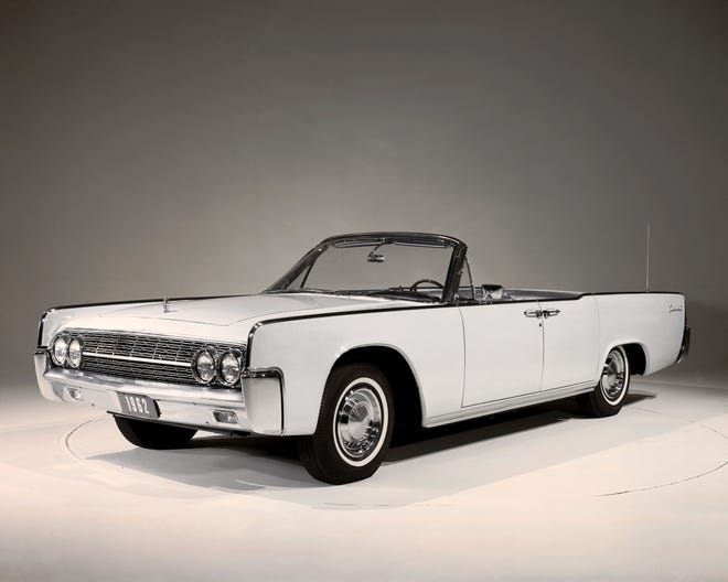 This undated photo provided by the Ford Motor Co. shows the 1962 Lincoln Continental convertible.