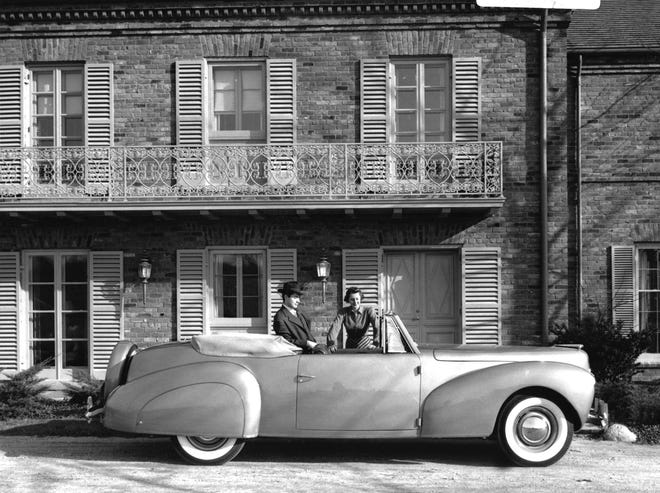 This undated photo provided by the Ford Motor Co. shows the 1940 Lincoln-Zephyr Continental Cabriolet, one of the first Continentals to be produced..