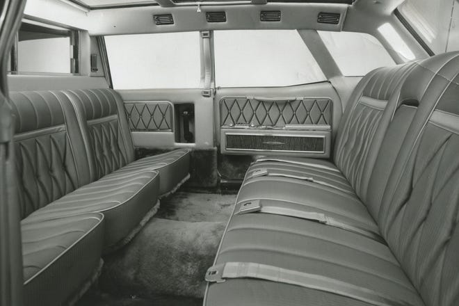 The interior of a 1968 Lincoln Continental