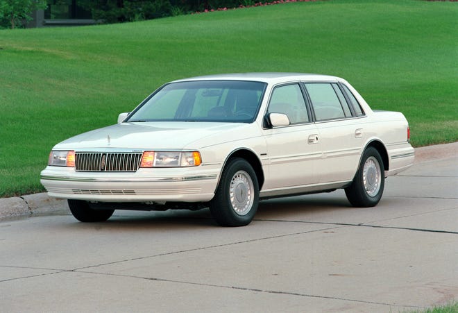 This undated photo provided by the Ford Motor Co. shows the 1992 Lincoln Continental.