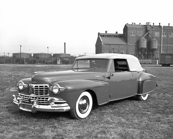 This undated photo provided by the Ford Motor Co. shows the 1948 Lincoln Continental Cabriolet V12.