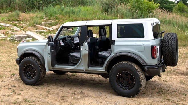 The doors on the 2021 Ford Bronco are easily removed for off-roading.