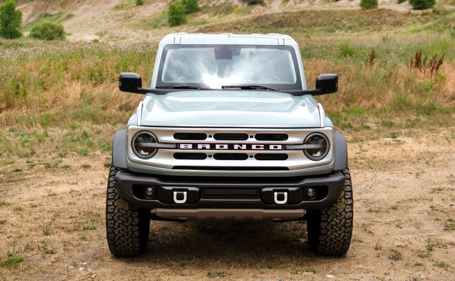 The Ford 2021 Bronco 4-door is pictured at the Holly Oaks ORV Park in Holly, Mich on July 10, 2020.