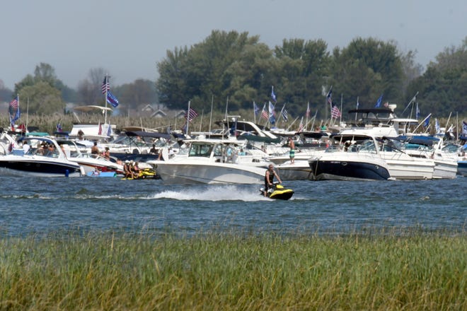 The Raft Off event had hundred of boaters.