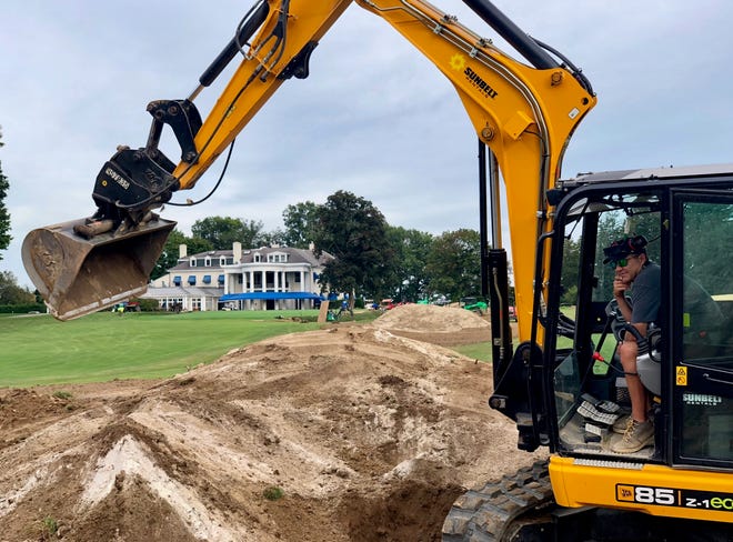 Kye Goalby is part of the renovation crew at Oakland Hills Country Club.