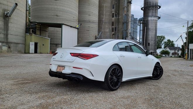 The rear of the 2020 Mercedes CLA has firmed up since the last generation.