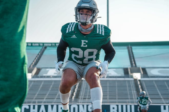Greg Kelley, at 25 years old, is one of the newest members of the Eastern Michigan football team, after serving for more than three years in a Texas prison for a crime for which he was exonerated.