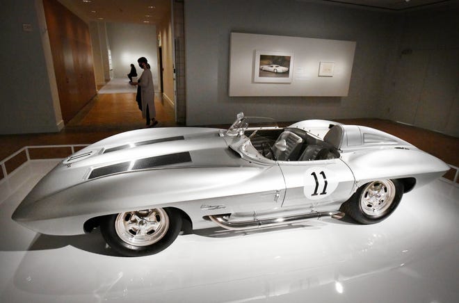 A 1959 Corvette Stingray Racer by General Motors at the "Detroit Style: Car Design in the Motor City, 1950-2020" show at the Detroit Institute of Arts in Detroit, Michigan  on November 10, 2020.
