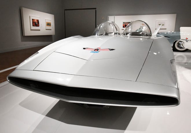 The 1958 Firebird III by General Motors at the "Detroit Style: Car Design in the Motor City, 1950-2020" show at the Detroit Institute of Arts in Detroit, Michigan  on November 10, 2020.