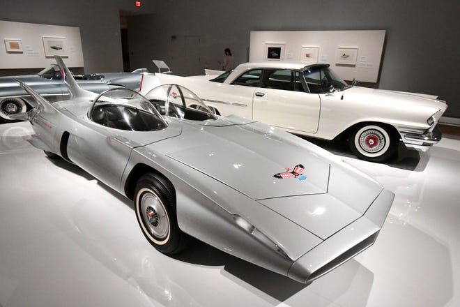 The 1958 Firebird III by General Motors at the "Detroit Style: Car Design in the Motor City, 1950-2020" show at the Detroit Institute of Arts in Detroit, Michigan  on November 10, 2020.