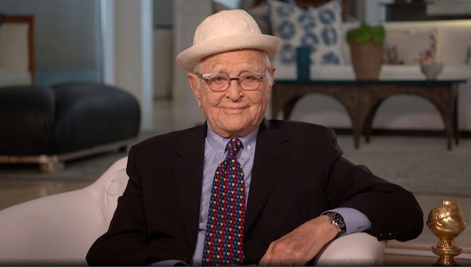 In this video grab issued Sunday, Feb. 28, 2021, by NBC, Norman Lear accepts the Carol Burnett television achievement award at the Golden Globe Awards.