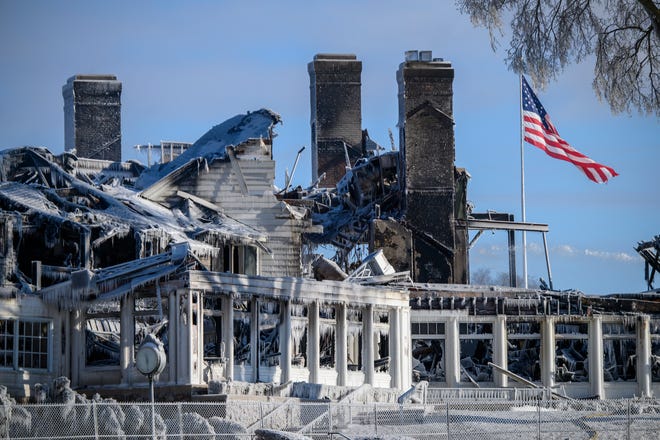 The historic Oakland Hills Country Club in Bloomfield Hills appears to be a total loss, one day after a devastating fire.